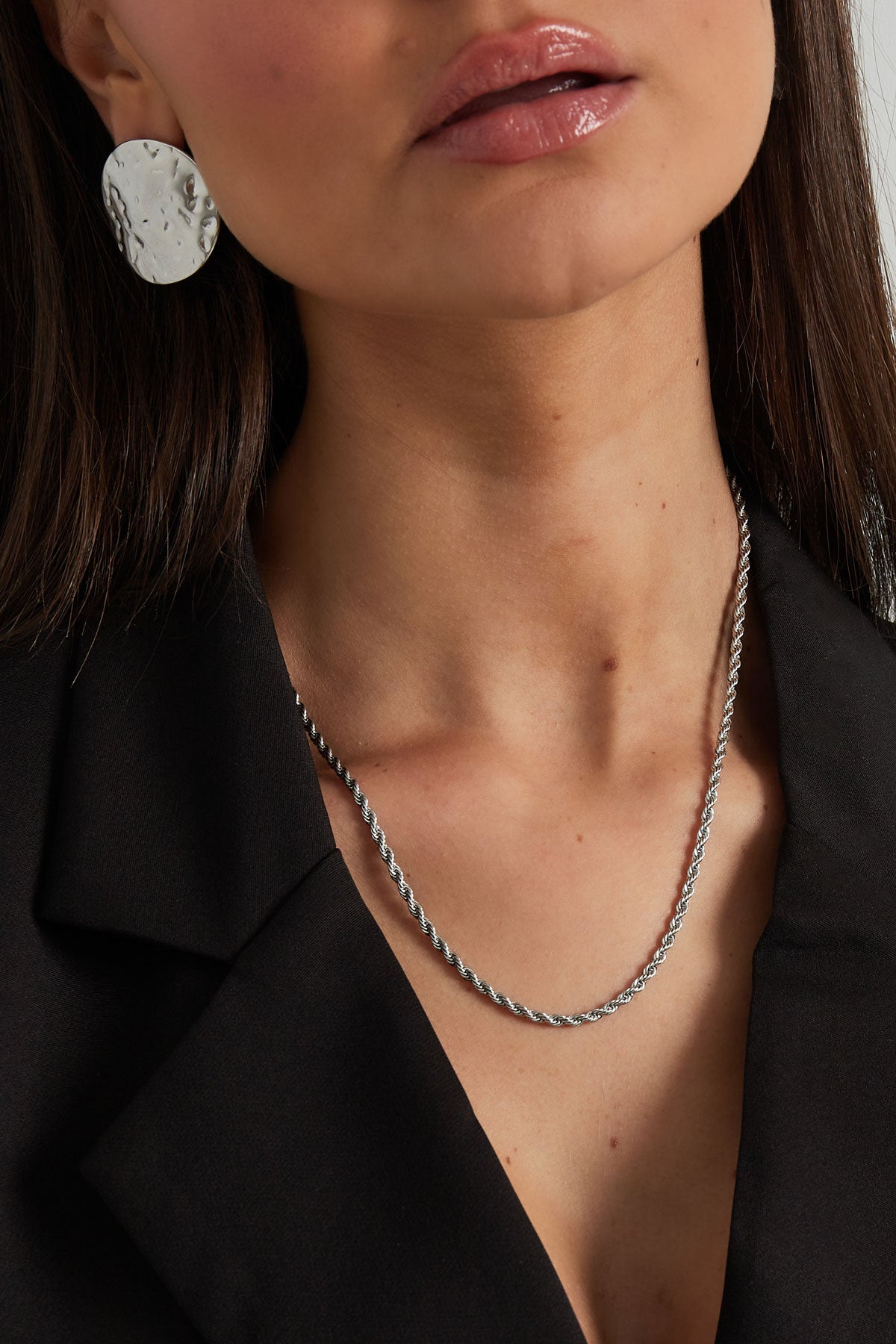 Unisex ketting gedraaid fijn - goud