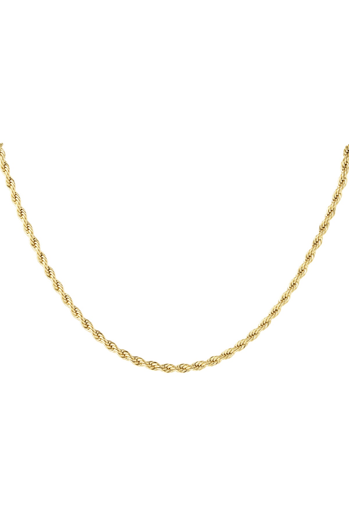 Unisex ketting gedraaid 40cm - goud