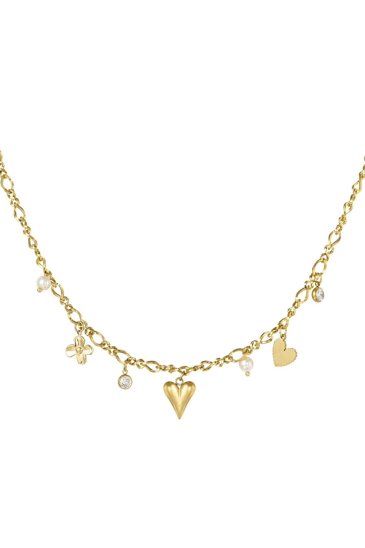 Sparkling love necklace - gold
