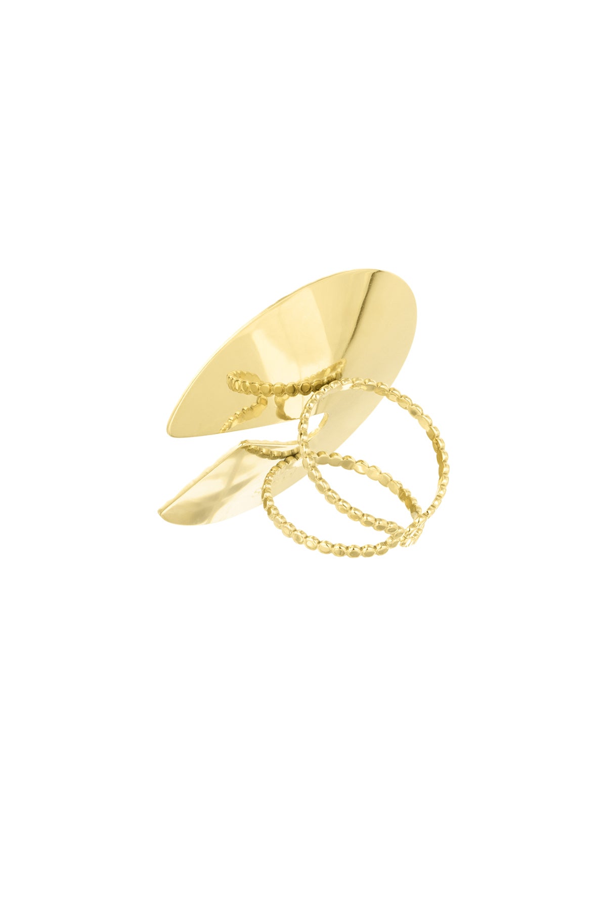 Statement ring big gesture - gold