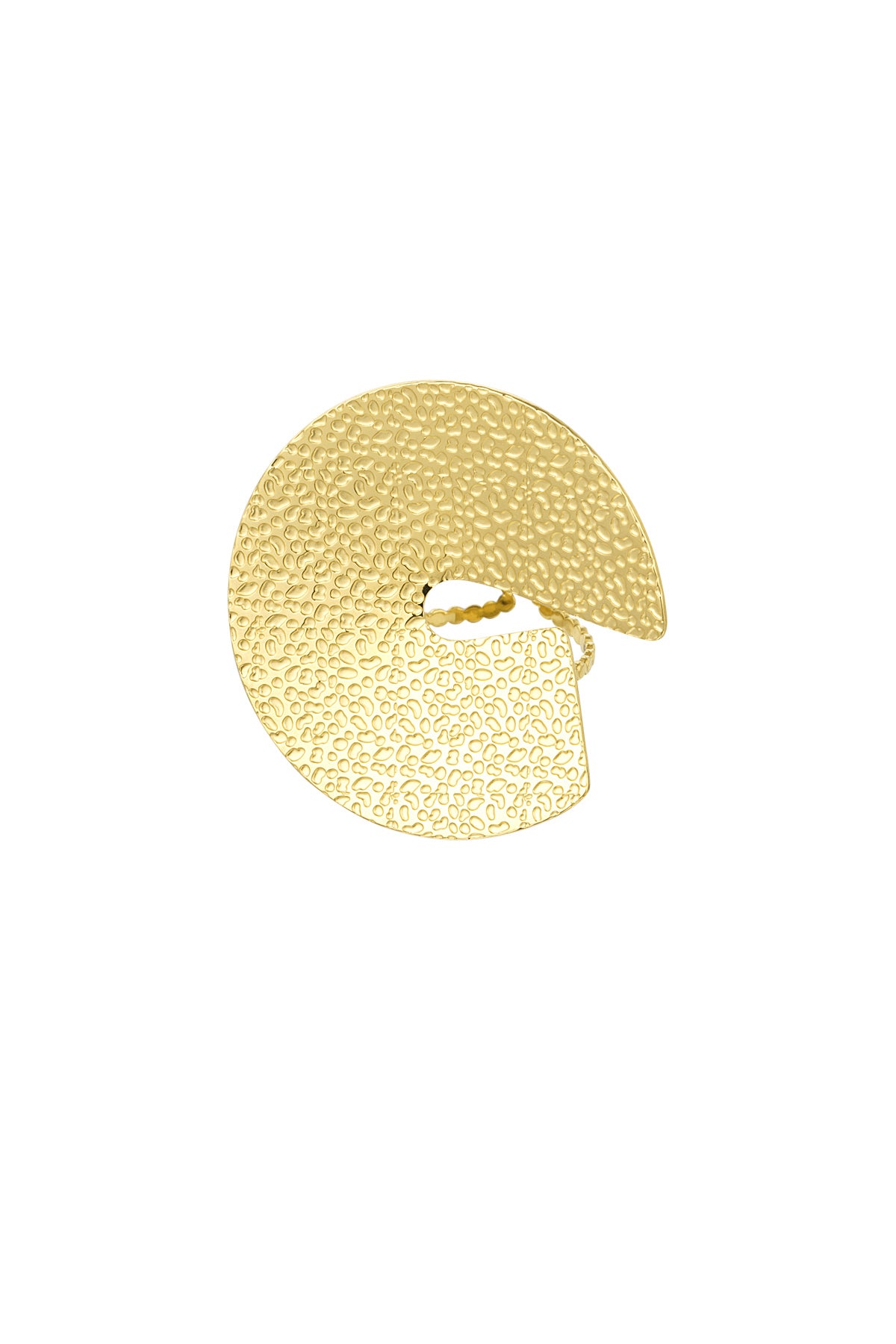 Statement ring big gesture - gold