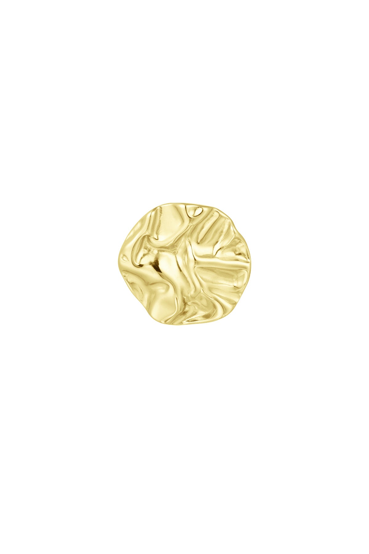 Ring statement structure round - Gold color