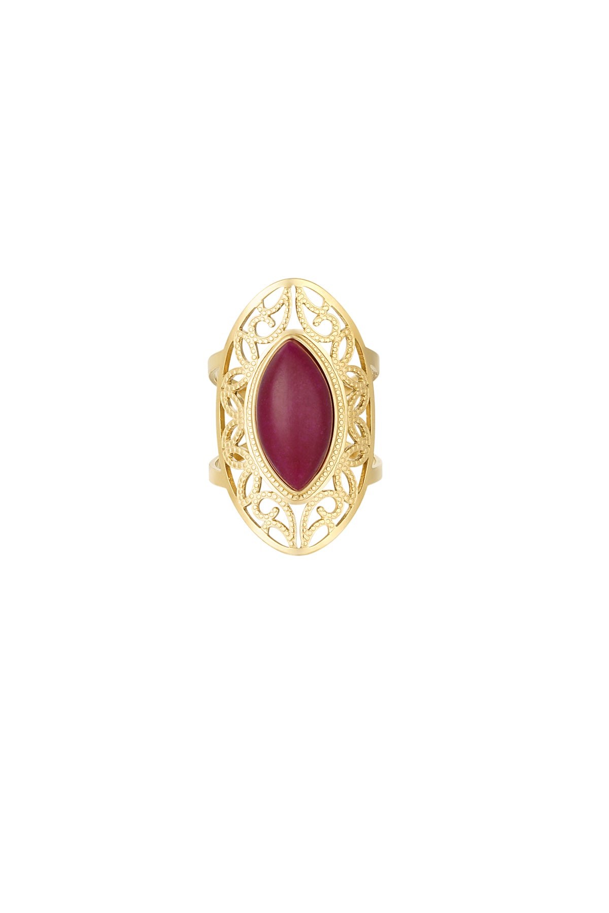 Big stone ring - red