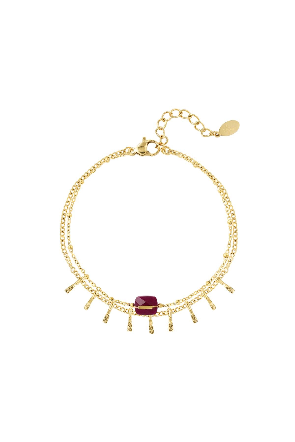 Armband - Fuchsia Stone
