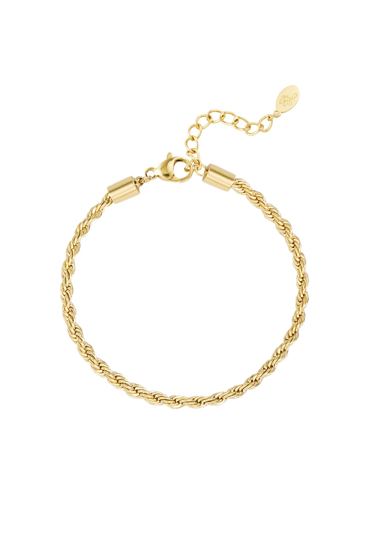 Armband jasseron gedraaid - goud
