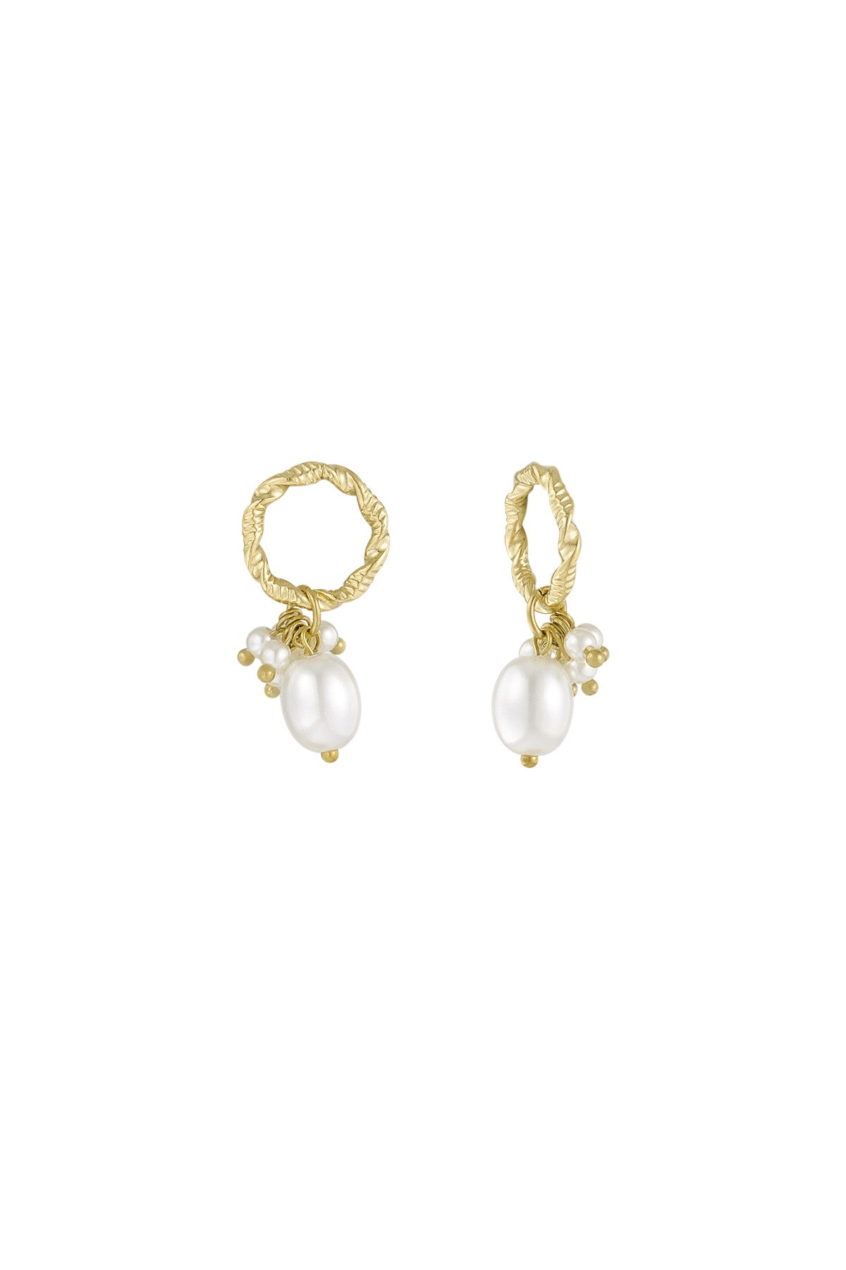 Lovely Little Pearls earrings - gold
