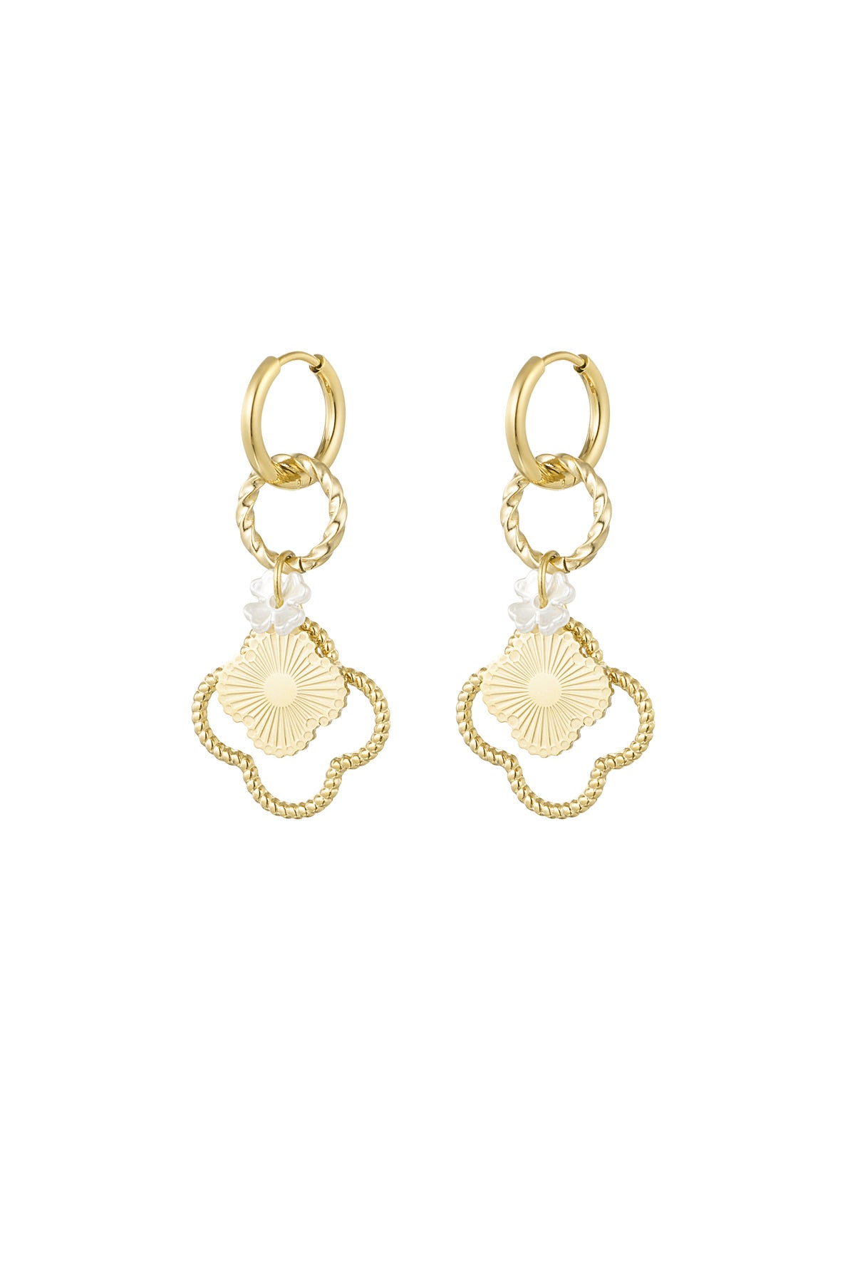 Clover dreams earrings - gold
