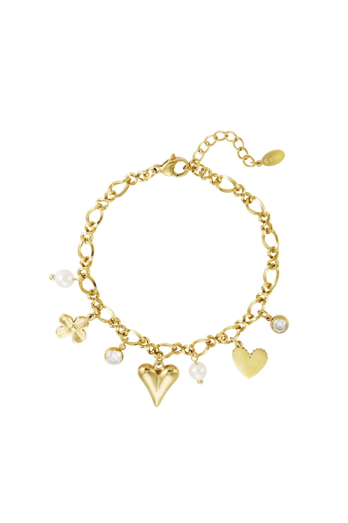 Sparkling love bracelet - gold