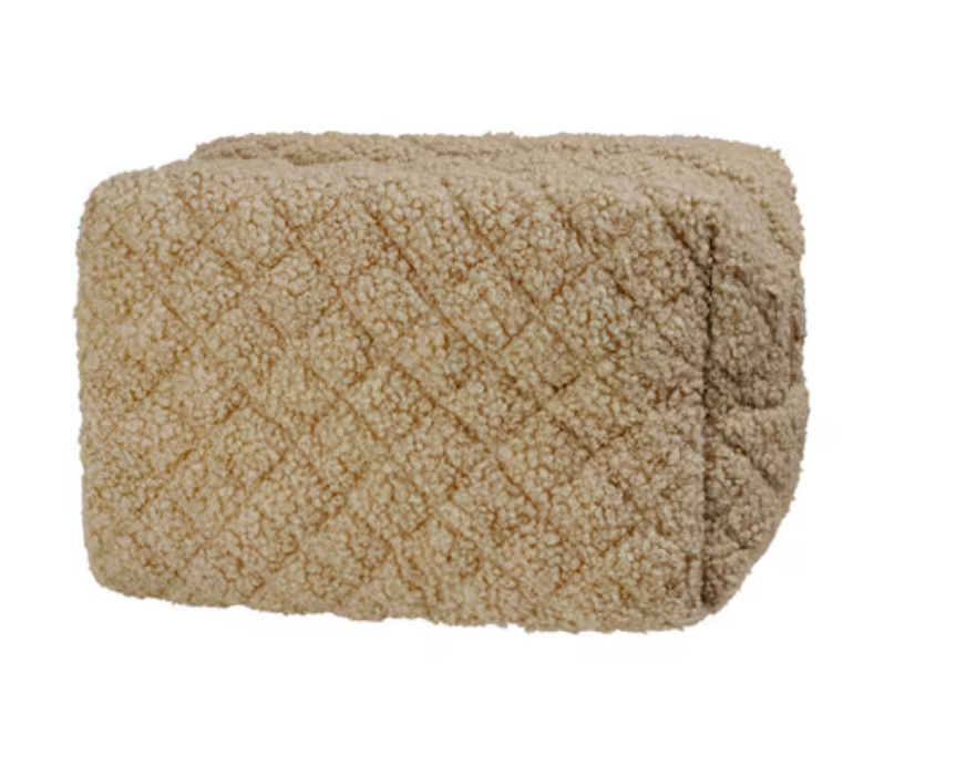 Teddy make up bag - camel