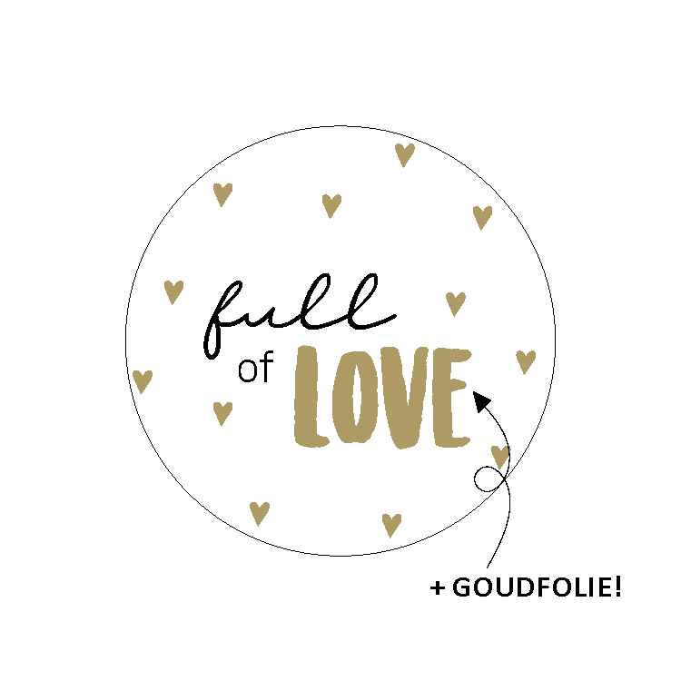Sticker - Full of love - per 10