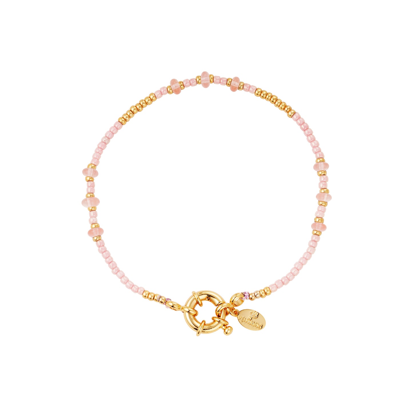 Armband - colored beads - roos