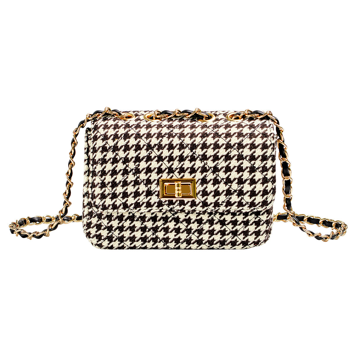 Pied de Poule bag - beige