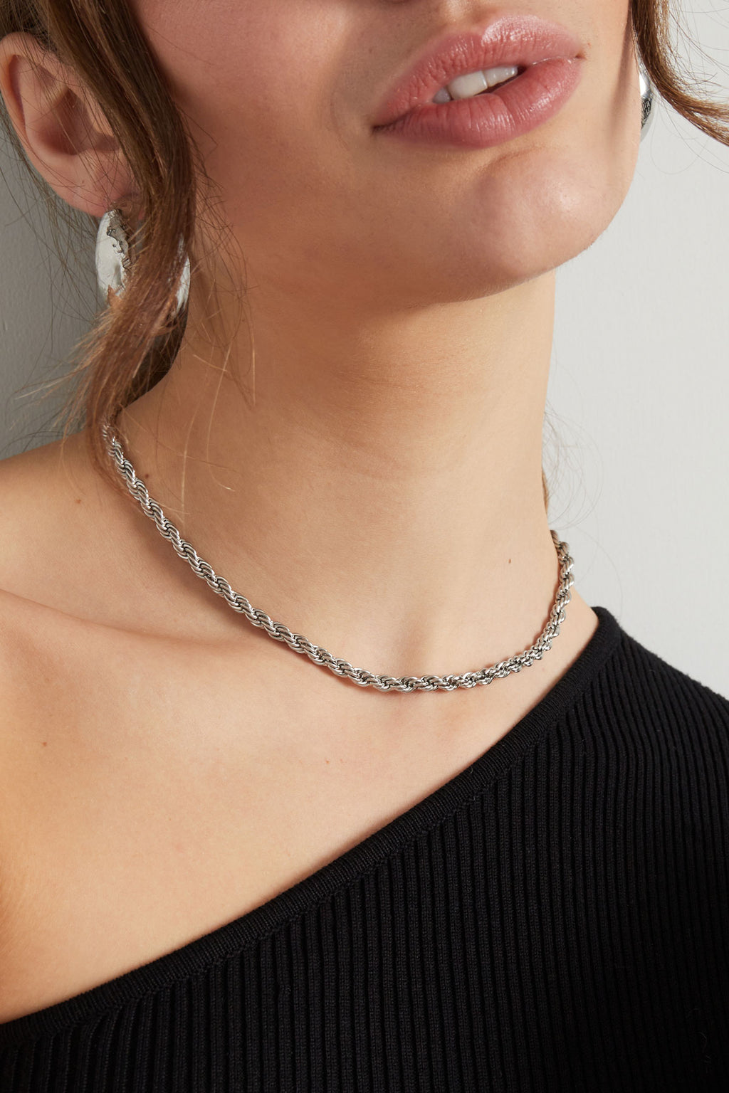 Unisex ketting dik gedraaid kort - goud