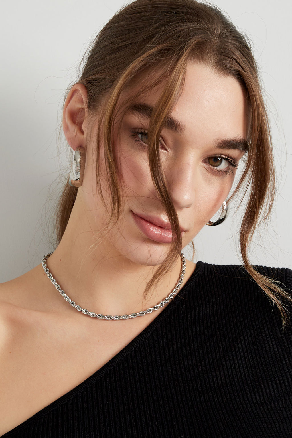 Unisex ketting dik gedraaid kort - goud