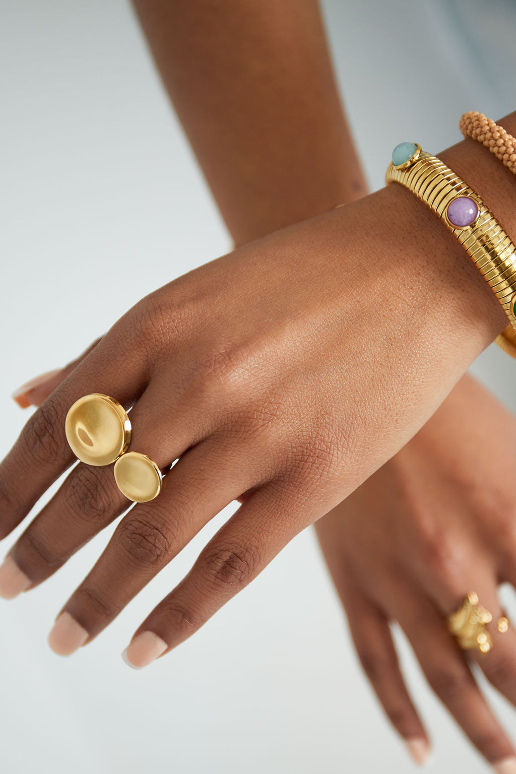 Ring circles large - Gold color
