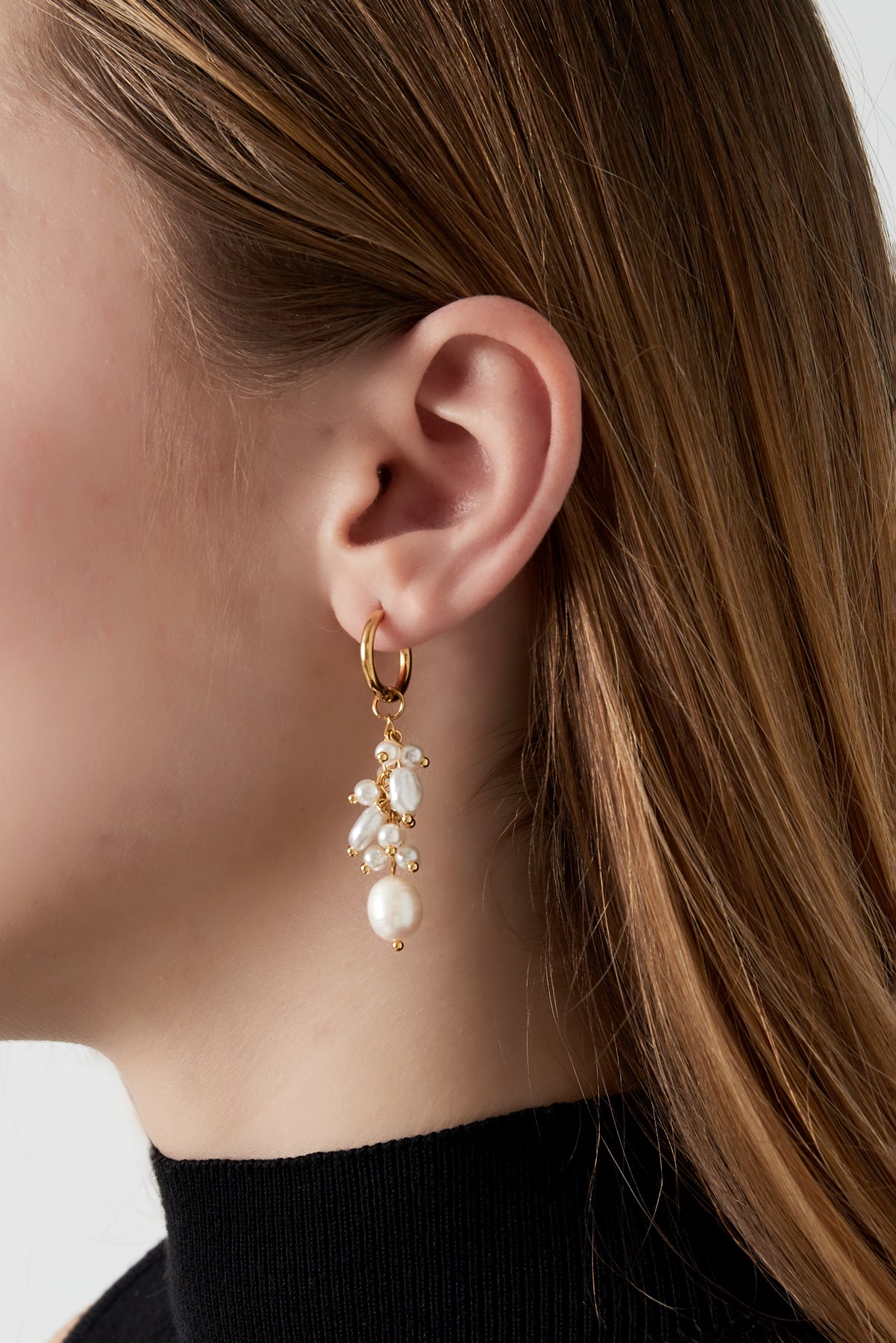 Earring golden touch - Gold color