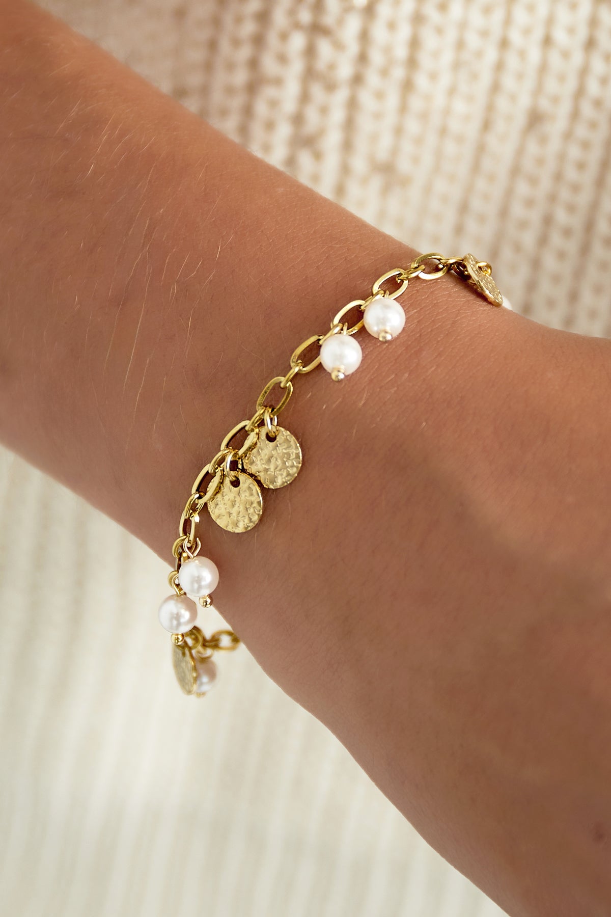 Lucky pearls bracelet - gold