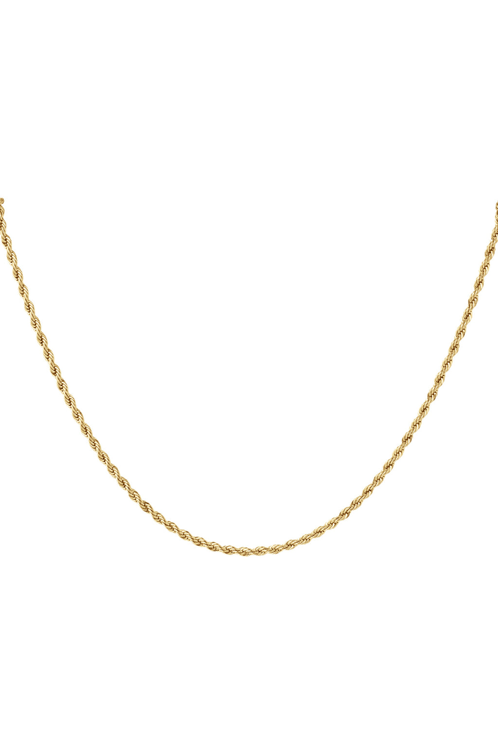 Unisex ketting gedraaid fijn - goud