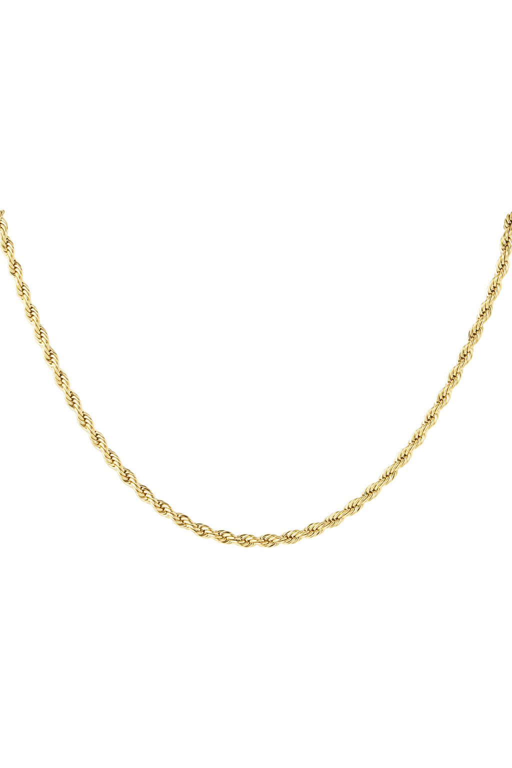 Unisex ketting gedraaid 40cm - goud