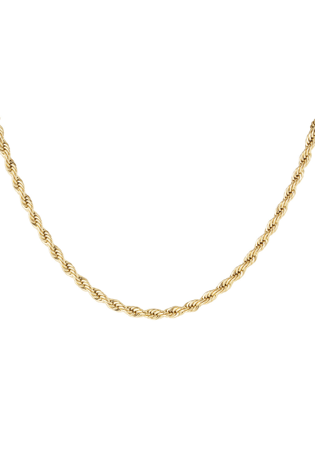 Unisex ketting dik gedraaid kort - goud