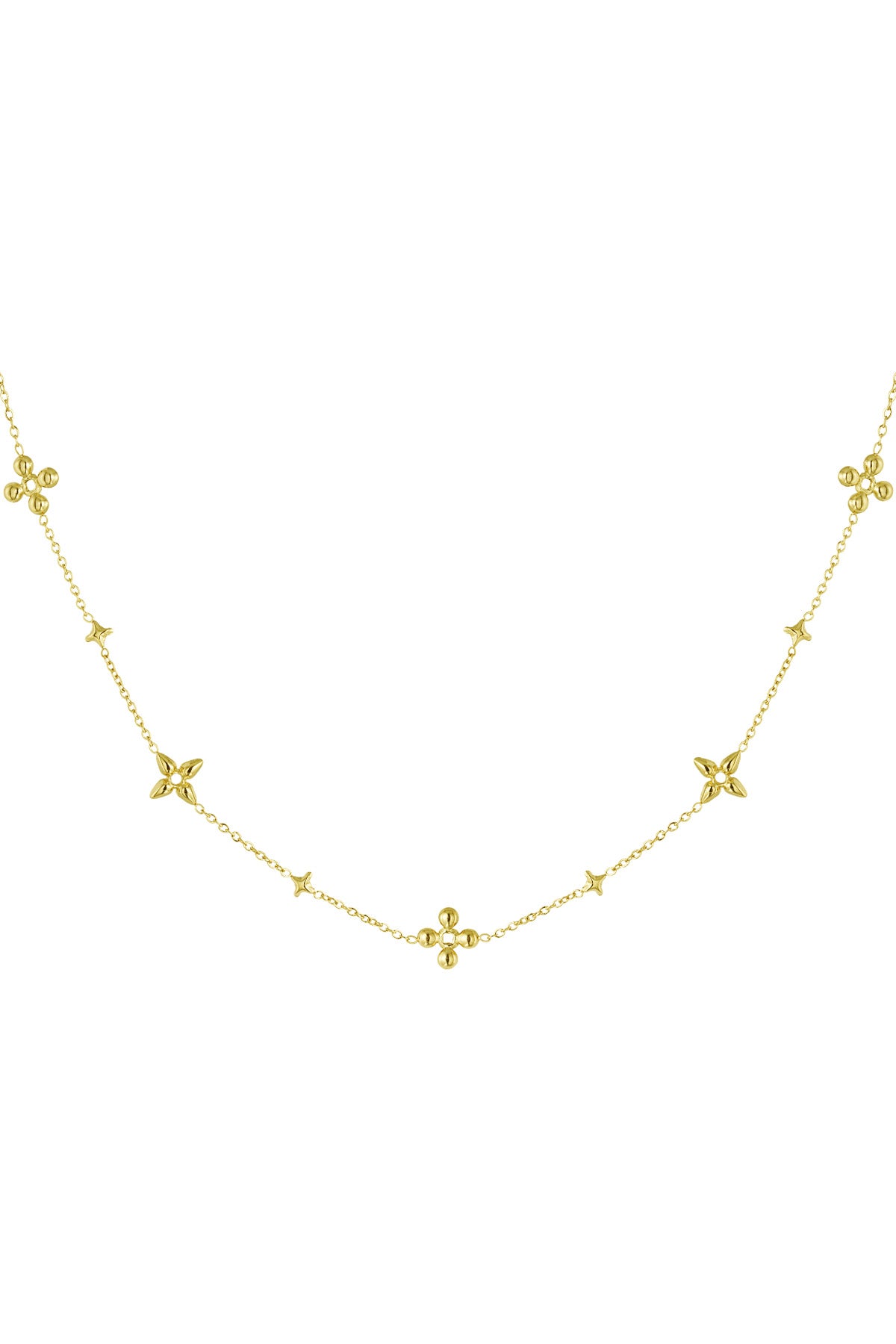 Flower party necklace - gold