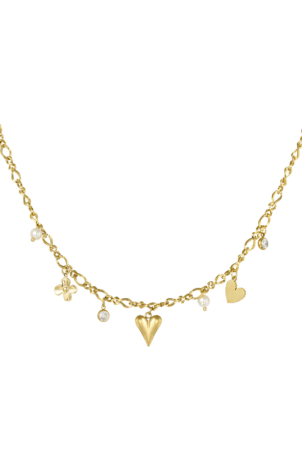 Sparkling love necklace - gold