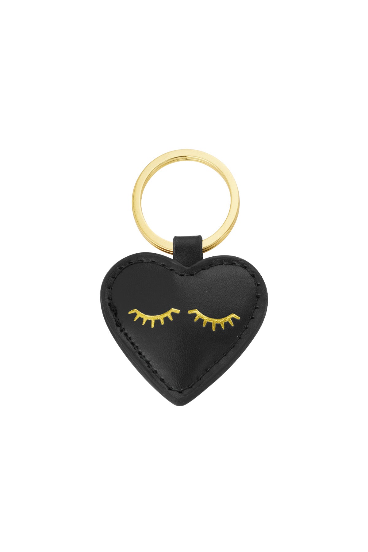 Keyring heartful smile - black