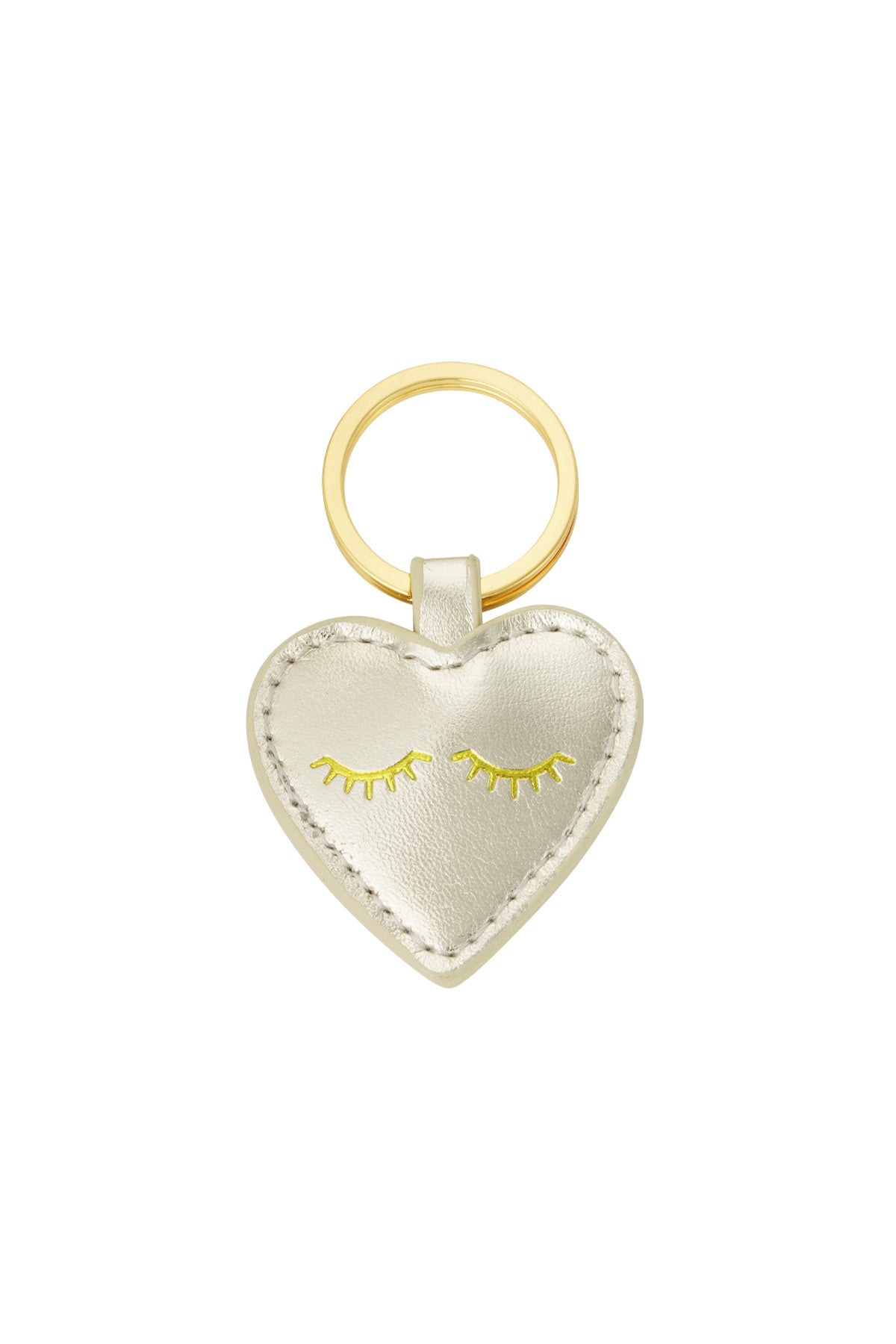 Keyring heartful smile - Gold color