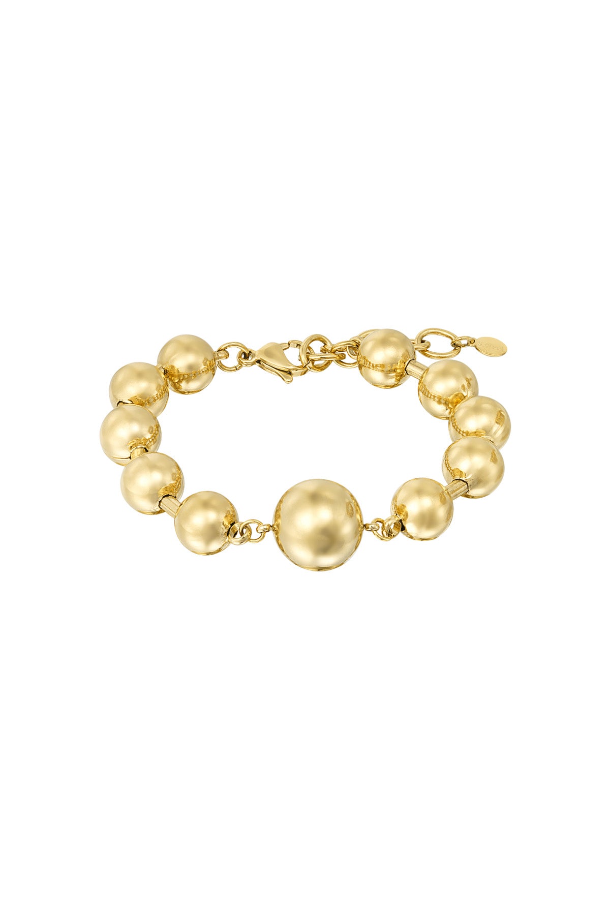 Statement Bead bracelet - gold