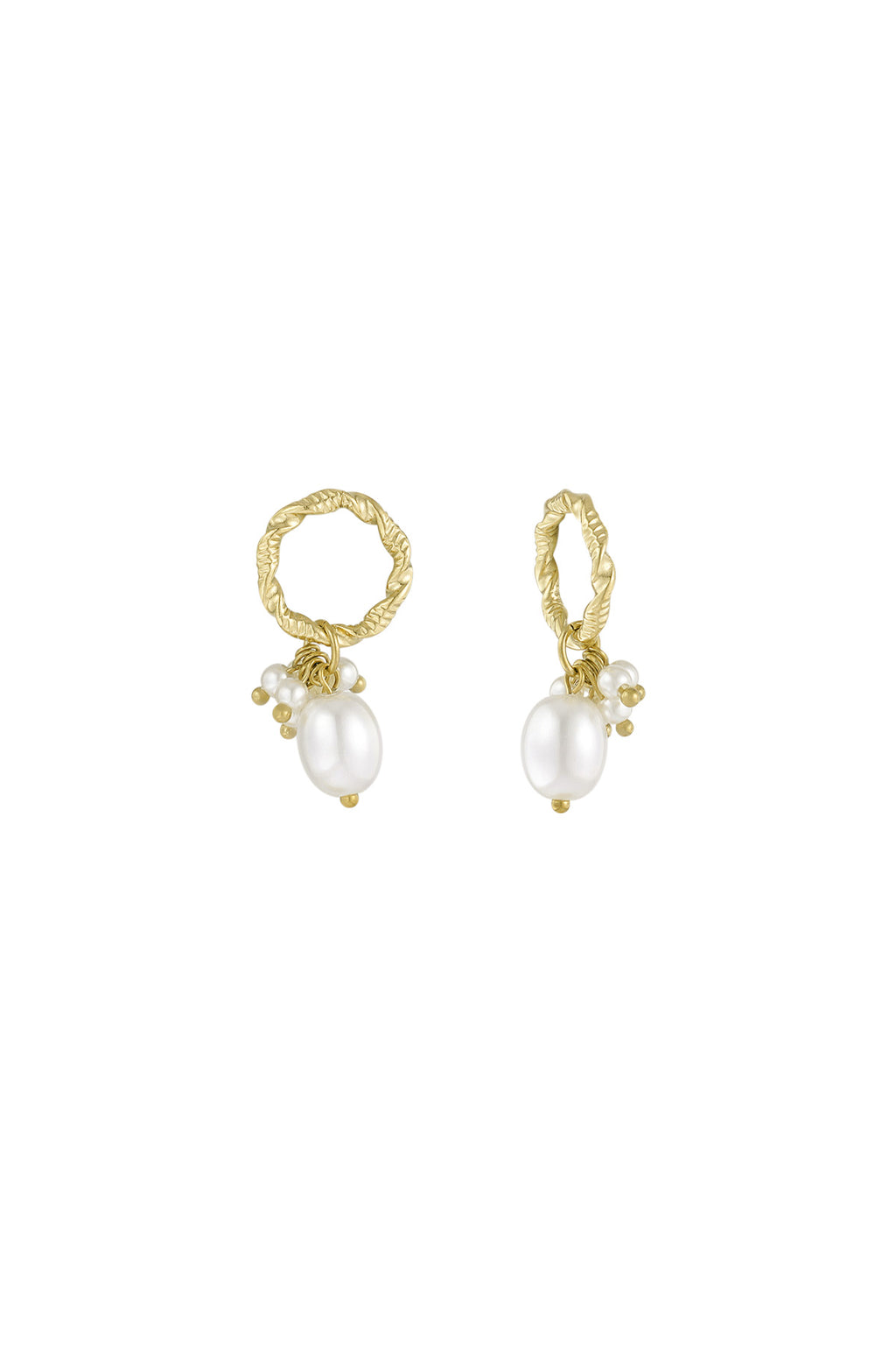 Lovely Little Pearls earrings - gold