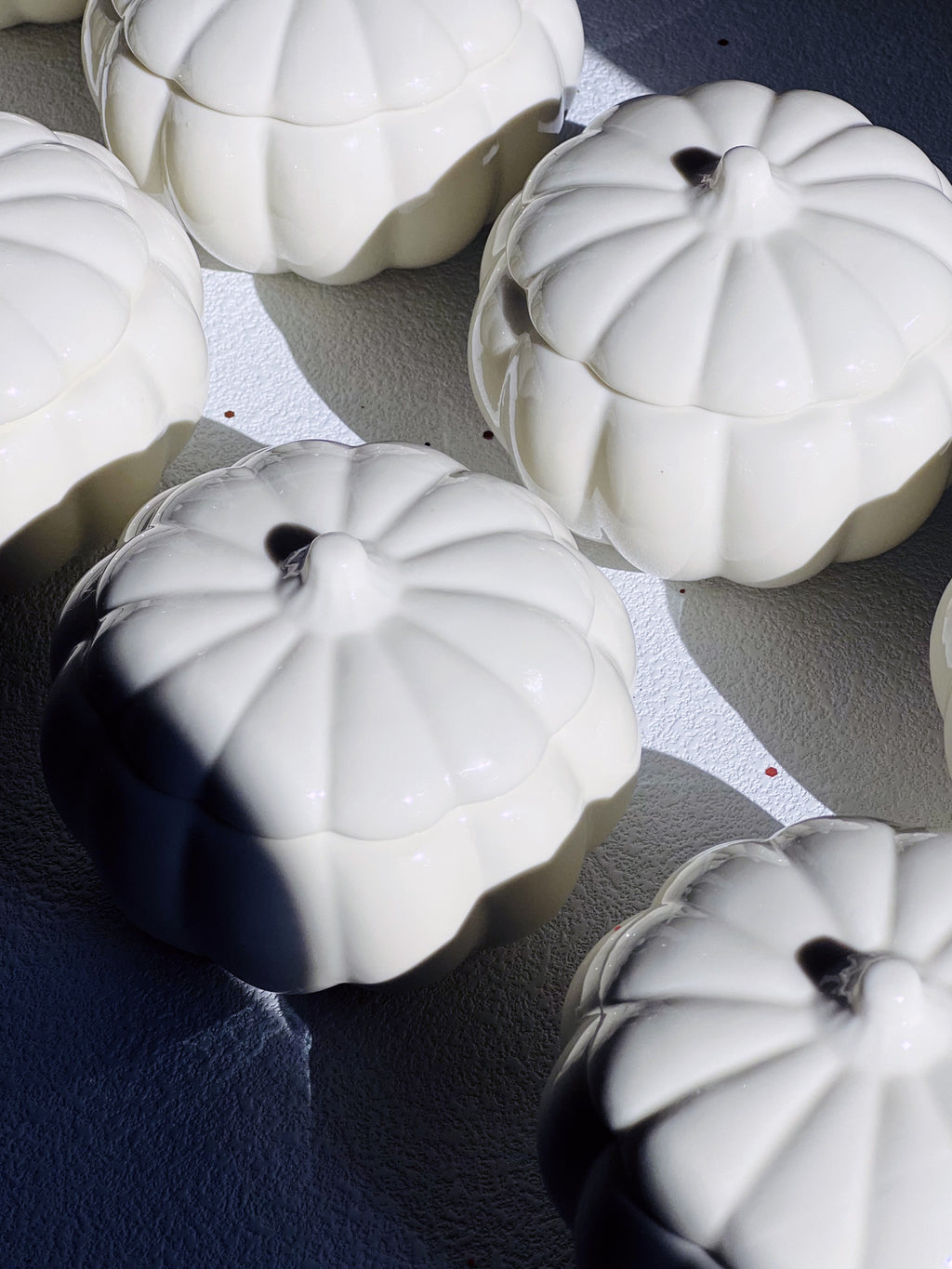 White Ceramic Pumpkin Jar