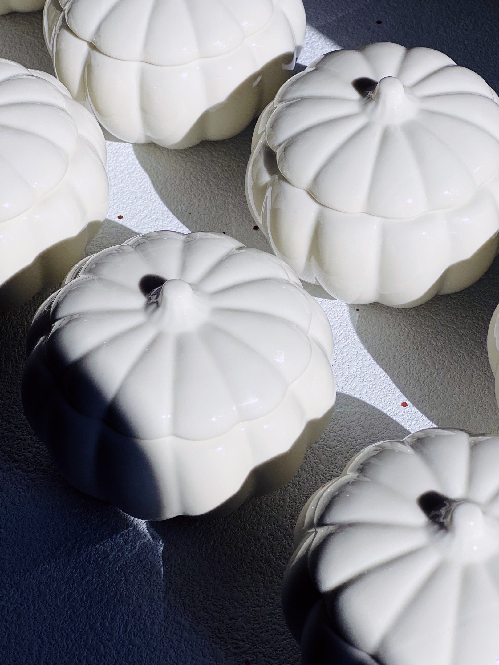 White Ceramic Pumpkin Jar