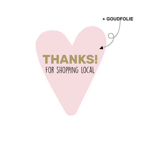Sticker - Thanks for shopping local - per 10