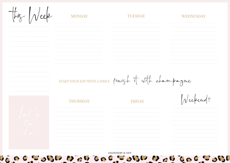 Weekly Planner | Start your day with a smile!