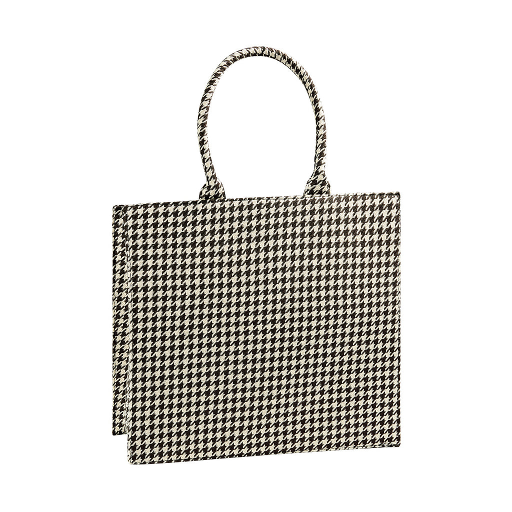 Pied de poule shopper - beige