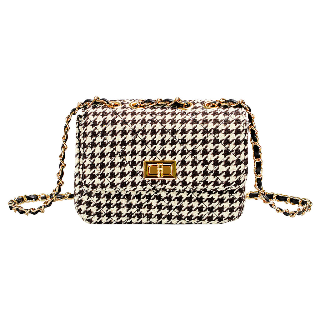 Pied de Poule bag - beige