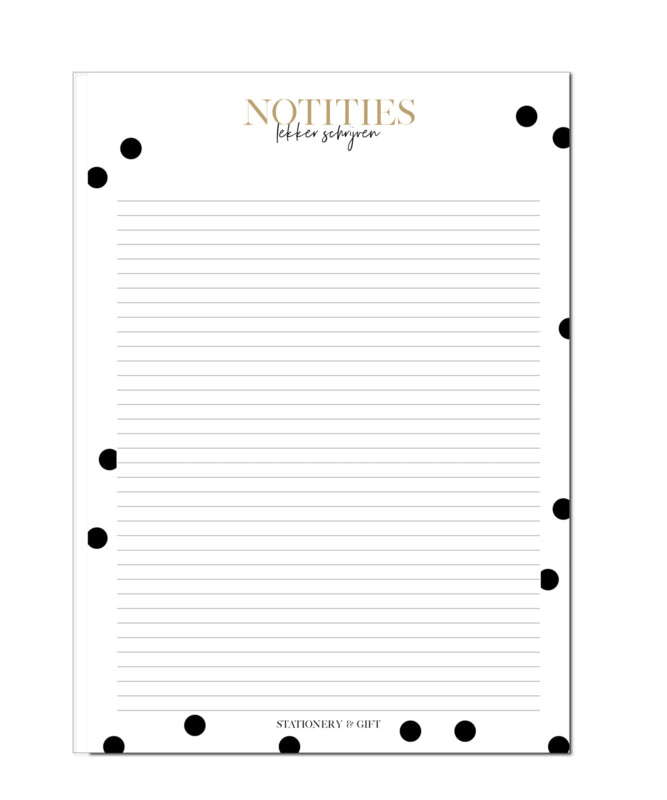Schrijfblok A4 | Black Dots Awesome Notes