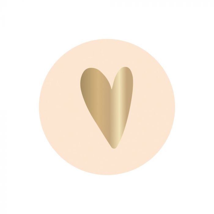 Sticker - Heart Ivory - per 10